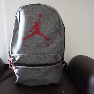 Nike Air Jordan Jumpman Logo One Size Backpack Carbon Heather/Gym Red 9A0289-R61